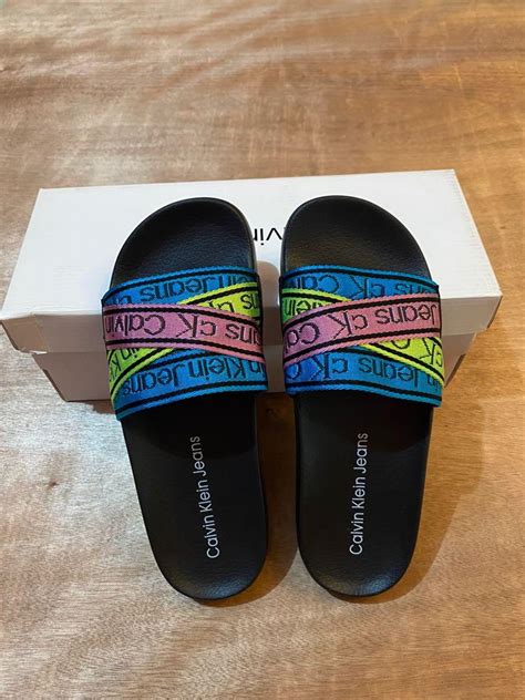 women's slides calvin klein jeans.